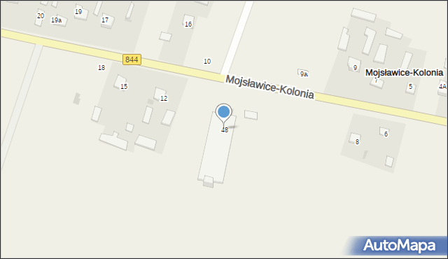 Mojsławice-Kolonia, Mojsławice-Kolonia, 48, mapa Mojsławice-Kolonia