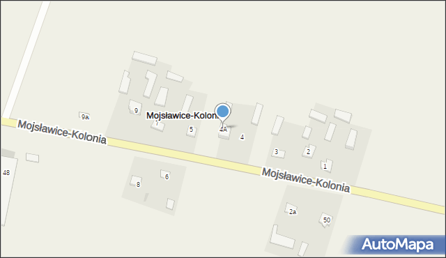 Mojsławice-Kolonia, Mojsławice-Kolonia, 4A, mapa Mojsławice-Kolonia