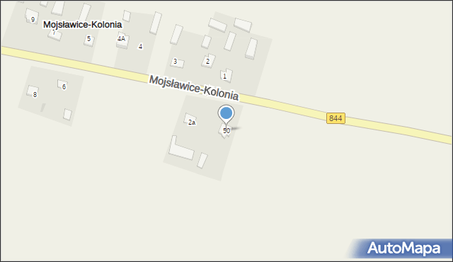 Mojsławice-Kolonia, Mojsławice-Kolonia, 50, mapa Mojsławice-Kolonia