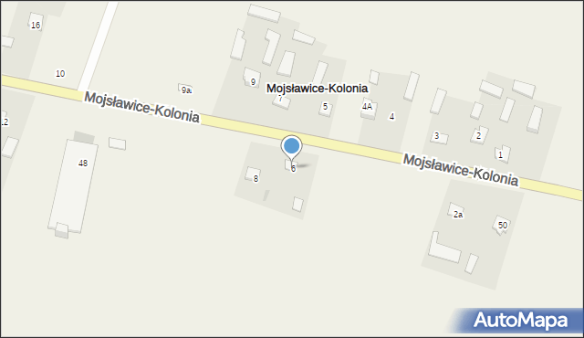 Mojsławice-Kolonia, Mojsławice-Kolonia, 6, mapa Mojsławice-Kolonia