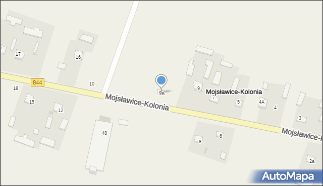 Mojsławice-Kolonia, Mojsławice-Kolonia, 9a, mapa Mojsławice-Kolonia