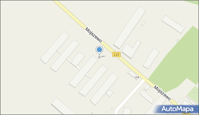 Mojszewo, Mojszewo, 11, mapa Mojszewo