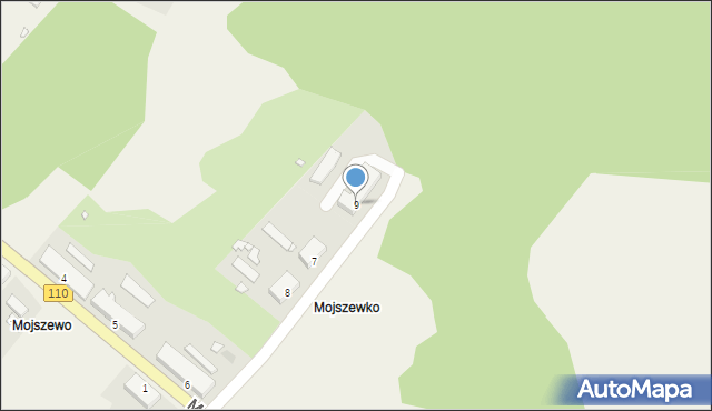 Mojszewo, Mojszewo, 9, mapa Mojszewo