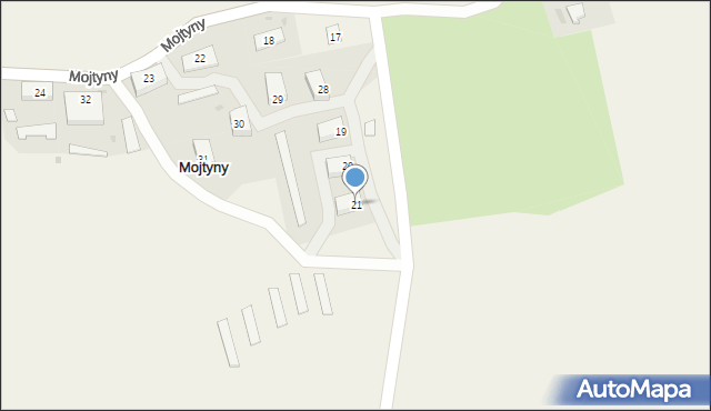 Mojtyny, Mojtyny, 21, mapa Mojtyny