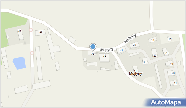 Mojtyny, Mojtyny, 24, mapa Mojtyny