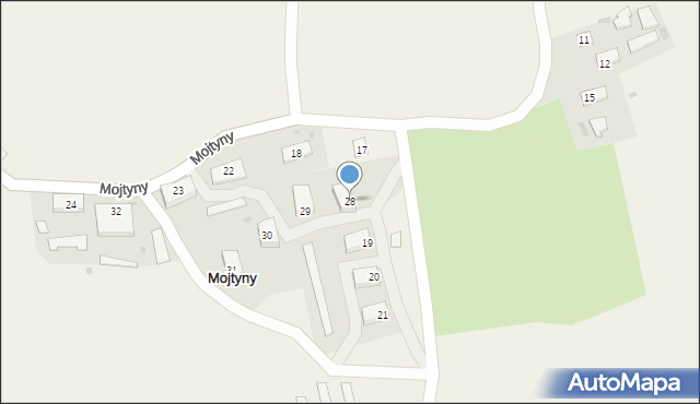 Mojtyny, Mojtyny, 28, mapa Mojtyny