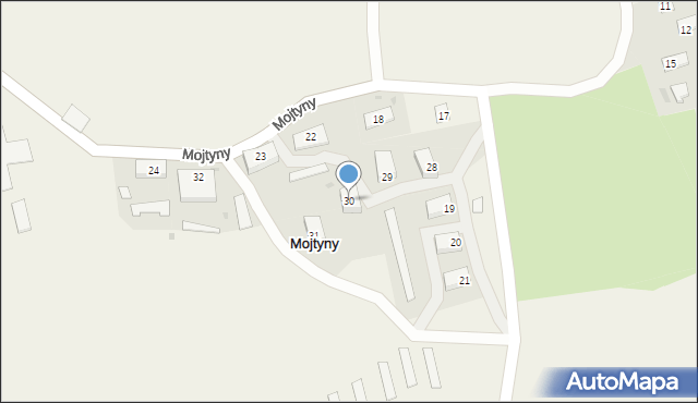 Mojtyny, Mojtyny, 30, mapa Mojtyny