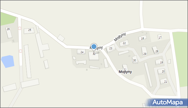 Mojtyny, Mojtyny, 32, mapa Mojtyny
