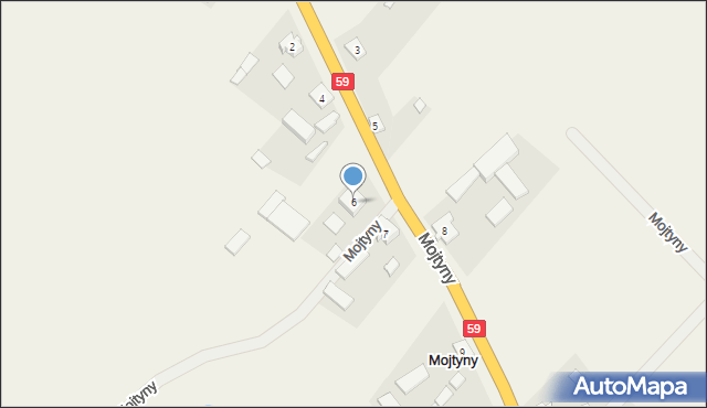 Mojtyny, Mojtyny, 6, mapa Mojtyny