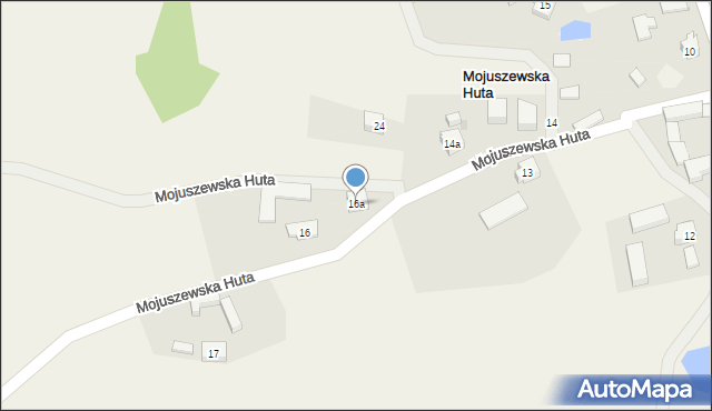 Mojuszewska Huta, Mojuszewska Huta, 16a, mapa Mojuszewska Huta