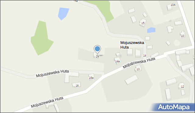 Mojuszewska Huta, Mojuszewska Huta, 24, mapa Mojuszewska Huta