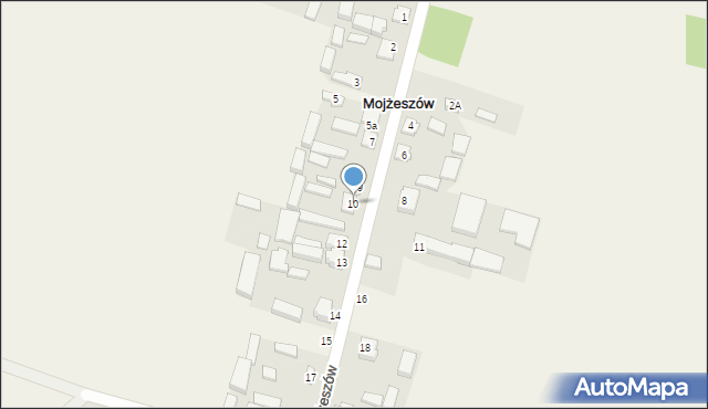 Mojżeszów, Mojżeszów, 10, mapa Mojżeszów