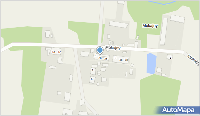 Mokajny, Mokajny, 2b, mapa Mokajny