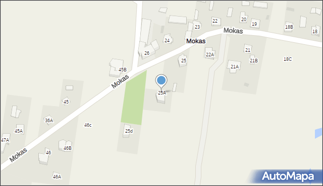 Mokas, Mokas, 25A, mapa Mokas