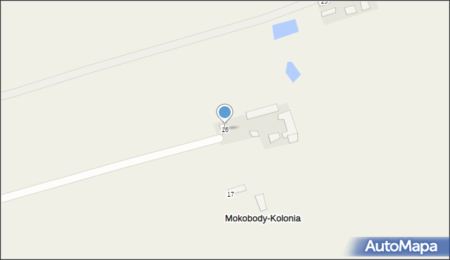 Mokobody-Kolonia, Mokobody-Kolonia, 16, mapa Mokobody-Kolonia