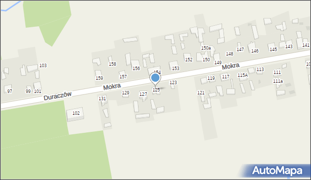 Mokra, Mokra, 125, mapa Mokra