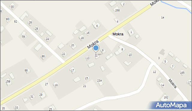 Mokra, Mokra, 11, mapa Mokra