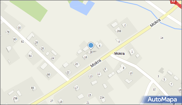 Mokra, Mokra, 16, mapa Mokra