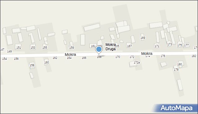 Mokra, Mokra, 168, mapa Mokra