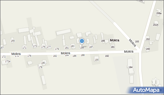 Mokra, Mokra, 185, mapa Mokra