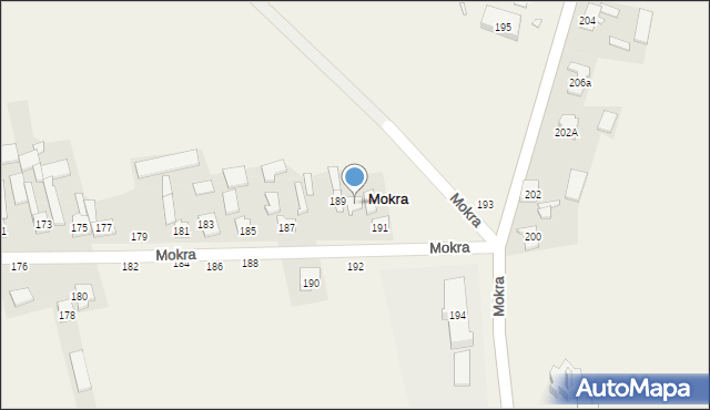 Mokra, Mokra, 189a, mapa Mokra