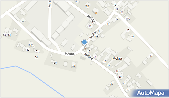 Mokra, Mokra, 12, mapa Mokra