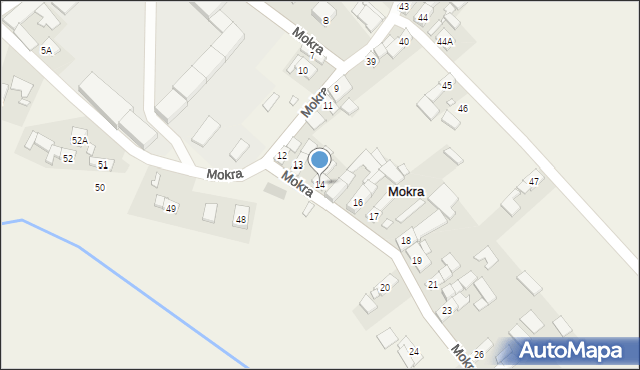 Mokra, Mokra, 14, mapa Mokra