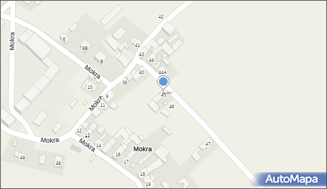 Mokra, Mokra, 45, mapa Mokra
