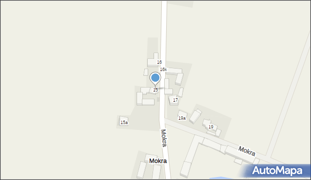 Mokra, Mokra, 15, mapa Mokra