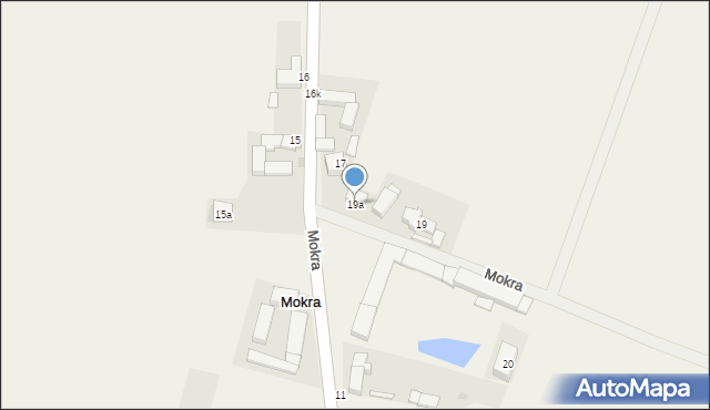 Mokra, Mokra, 19a, mapa Mokra