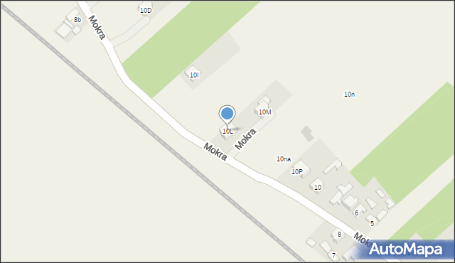 Mokra, Mokra, 10L, mapa Mokra