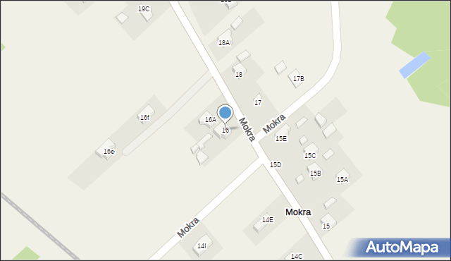 Mokra, Mokra, 16, mapa Mokra