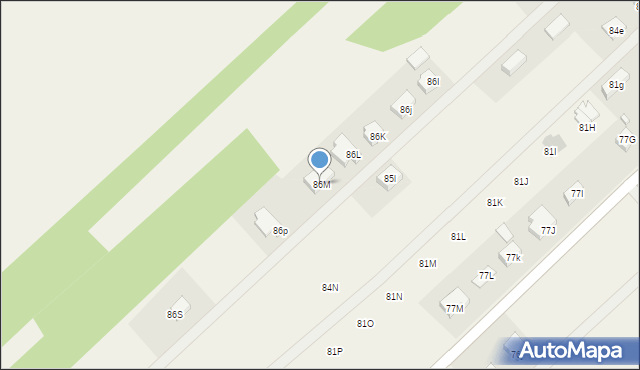 Mokra Lewa, Mokra Lewa, 86M, mapa Mokra Lewa