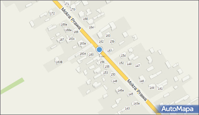 Mokra Prawa, Mokra Prawa, 158, mapa Mokra Prawa