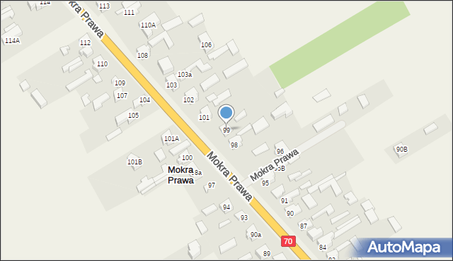 Mokra Prawa, Mokra Prawa, 99, mapa Mokra Prawa