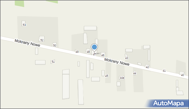 Mokrany Nowe, Mokrany Nowe, 47, mapa Mokrany Nowe