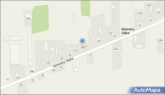 Mokrany Stare, Mokrany Stare, 28, mapa Mokrany Stare