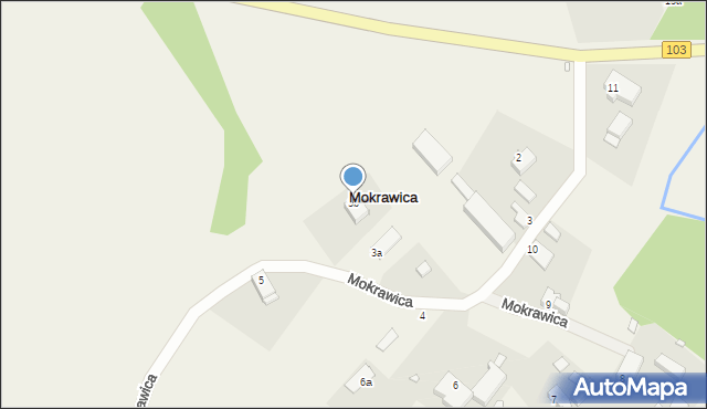Mokrawica, Mokrawica, 3b, mapa Mokrawica