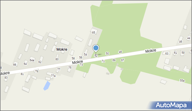 Mokre, Mokre, 52, mapa Mokre