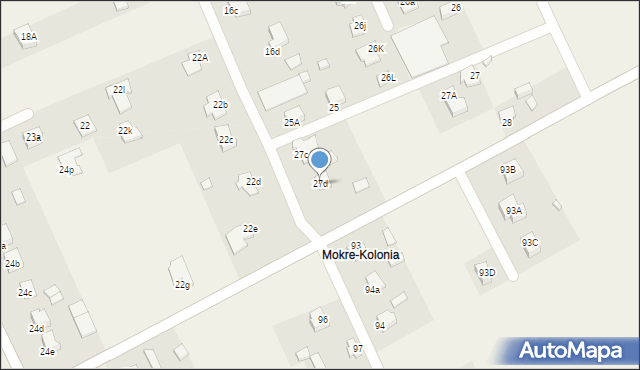 Mokre, Mokre, 27d, mapa Mokre