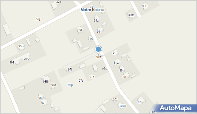 Mokre, Mokre, 97b, mapa Mokre