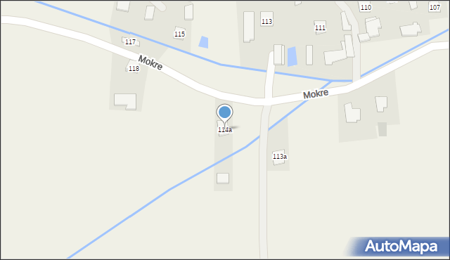 Mokre, Mokre, 114a, mapa Mokre