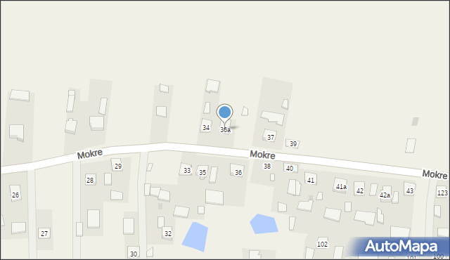 Mokre, Mokre, 36a, mapa Mokre