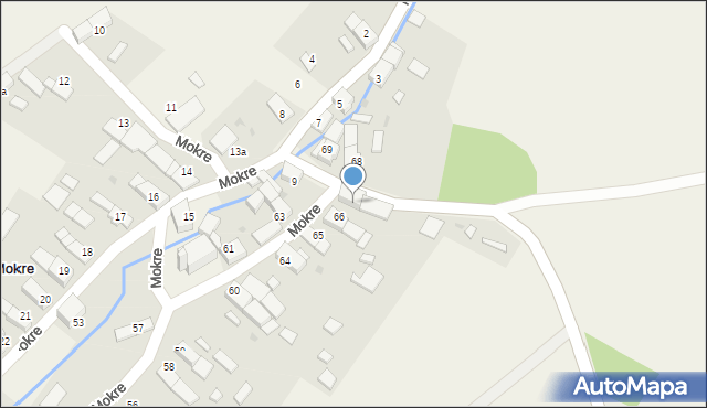 Mokre, Mokre, 67, mapa Mokre