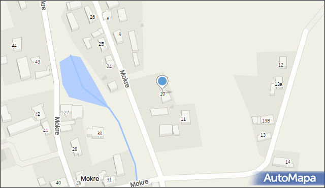 Mokre, Mokre, 10, mapa Mokre