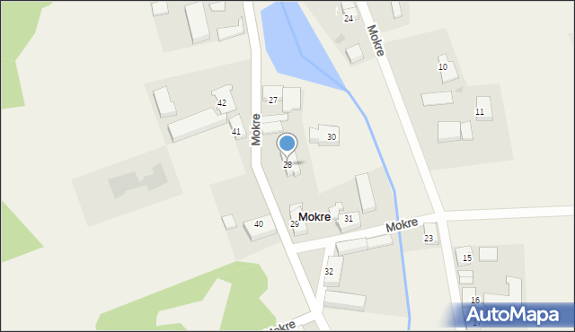 Mokre, Mokre, 28, mapa Mokre