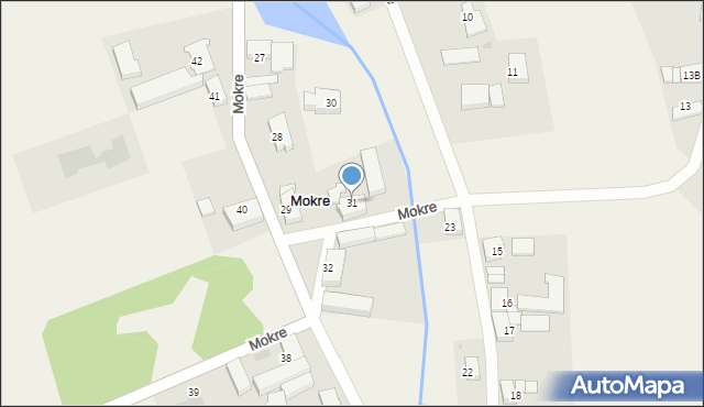 Mokre, Mokre, 31, mapa Mokre