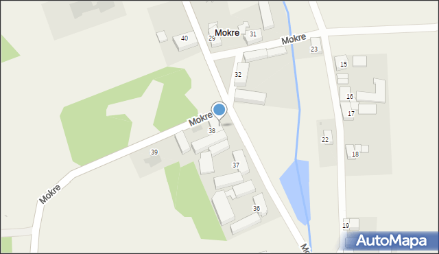 Mokre, Mokre, 38A, mapa Mokre