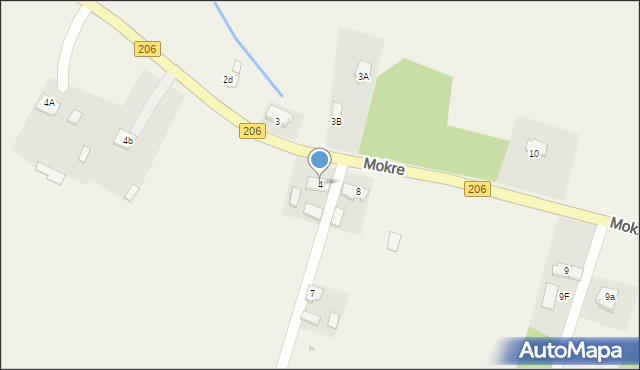 Mokre, Mokre, 4, mapa Mokre