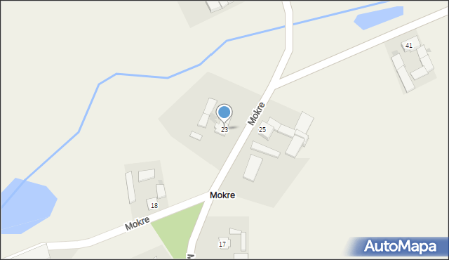 Mokre, Mokre, 23, mapa Mokre